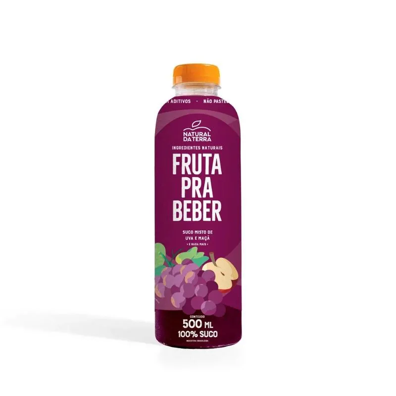 Suco Uva e Maçã Fruta pra Beber Natural da Terra 500ml