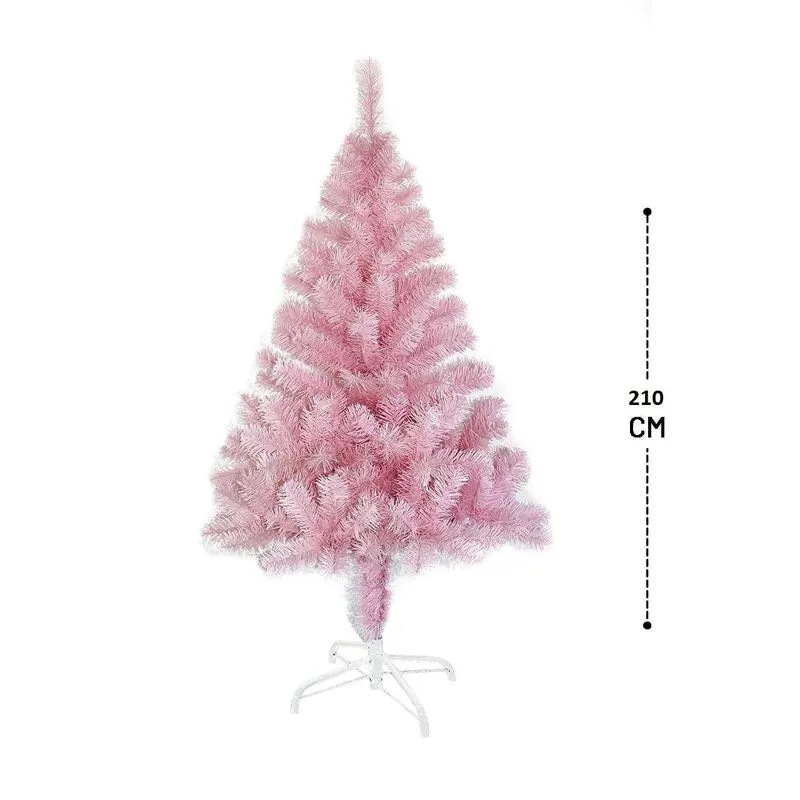 Árvore De Natal Rosa 800 Galhos 210 Cm Rio Master