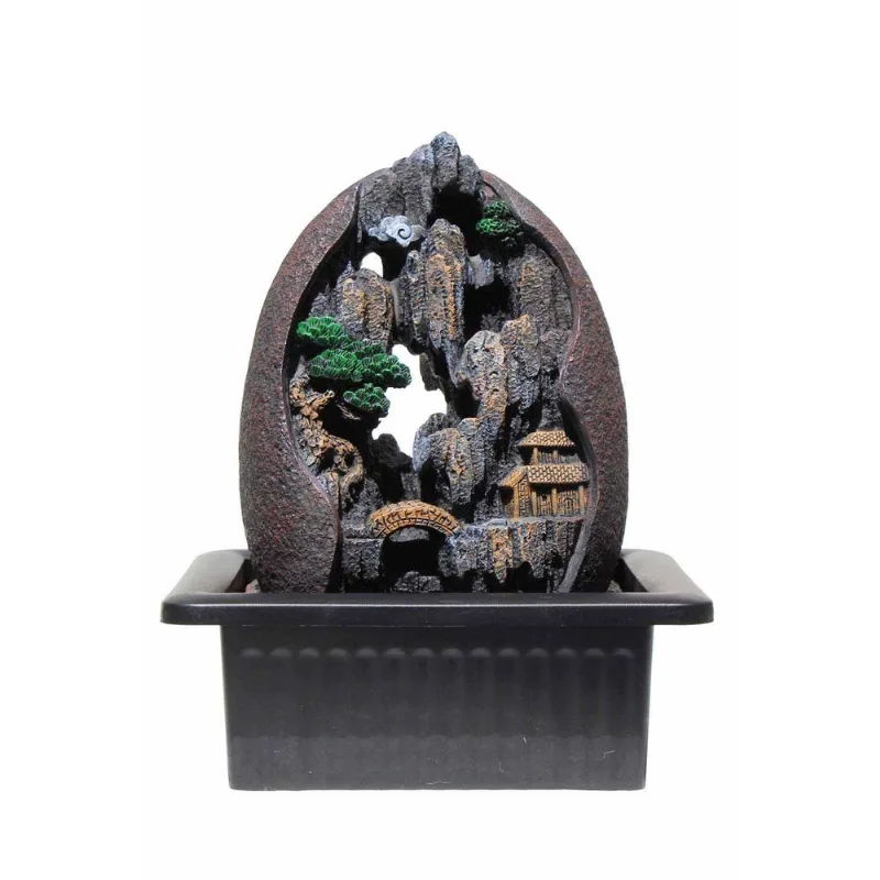 Fonte De Água Com Luz De Led Cascata Bivolt 25cm