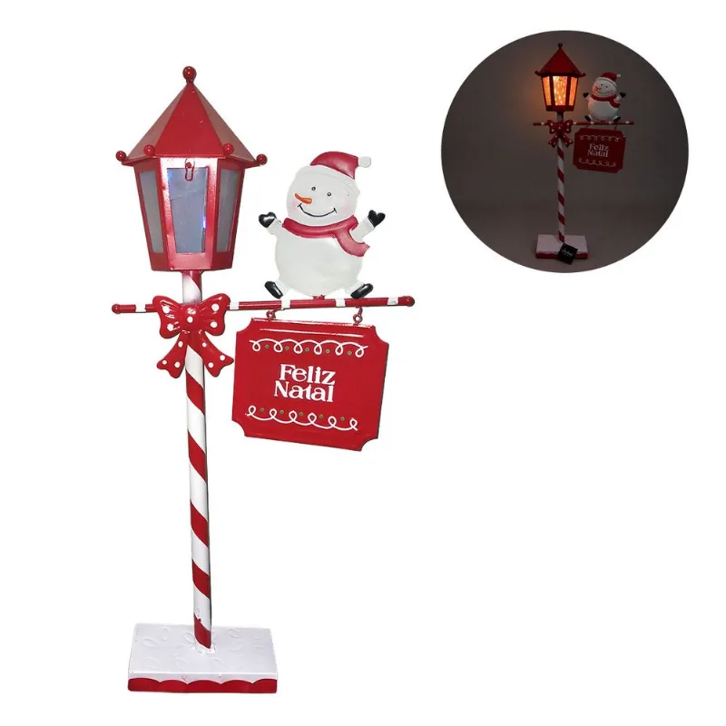Poste Natalino C/Led 63cm em Metal Rio Master