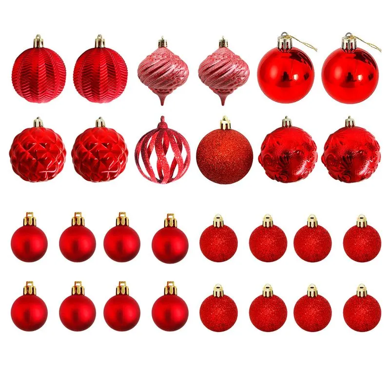 Kit de Pendentes Natal 44 Peças em Plástico Rio Master