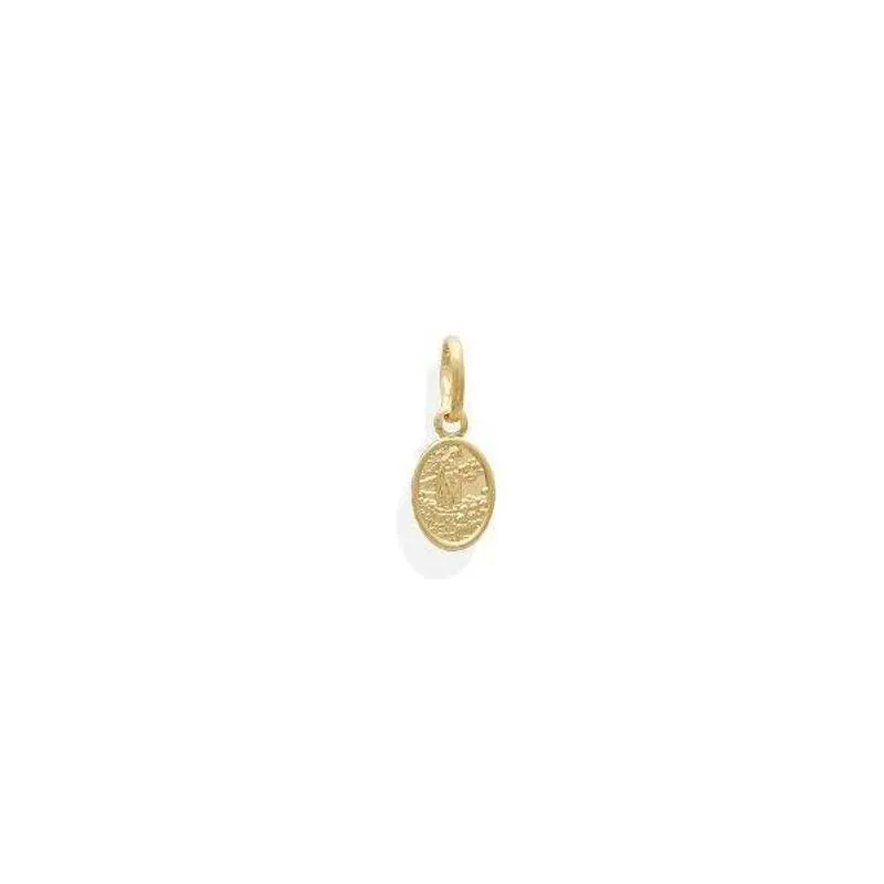Pingente Oval Nossa Senhora Fatíma 8x6 Borda Lisa