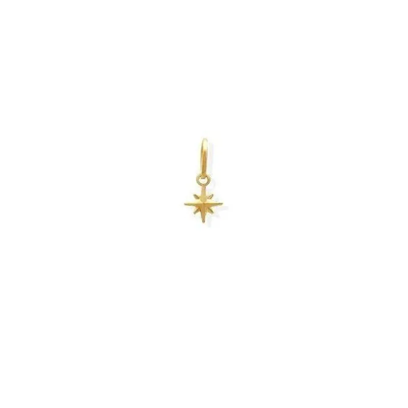 Pingente Estrela 8 Pontas Estampada 6mm