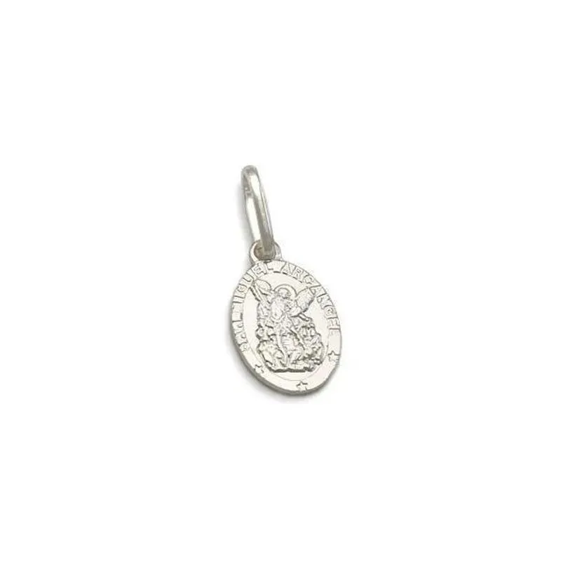 Pingente De Prata Oval 10mm São Miguel