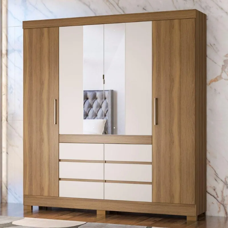 Guarda Roupa 4 Portas Reus Amendola/off White