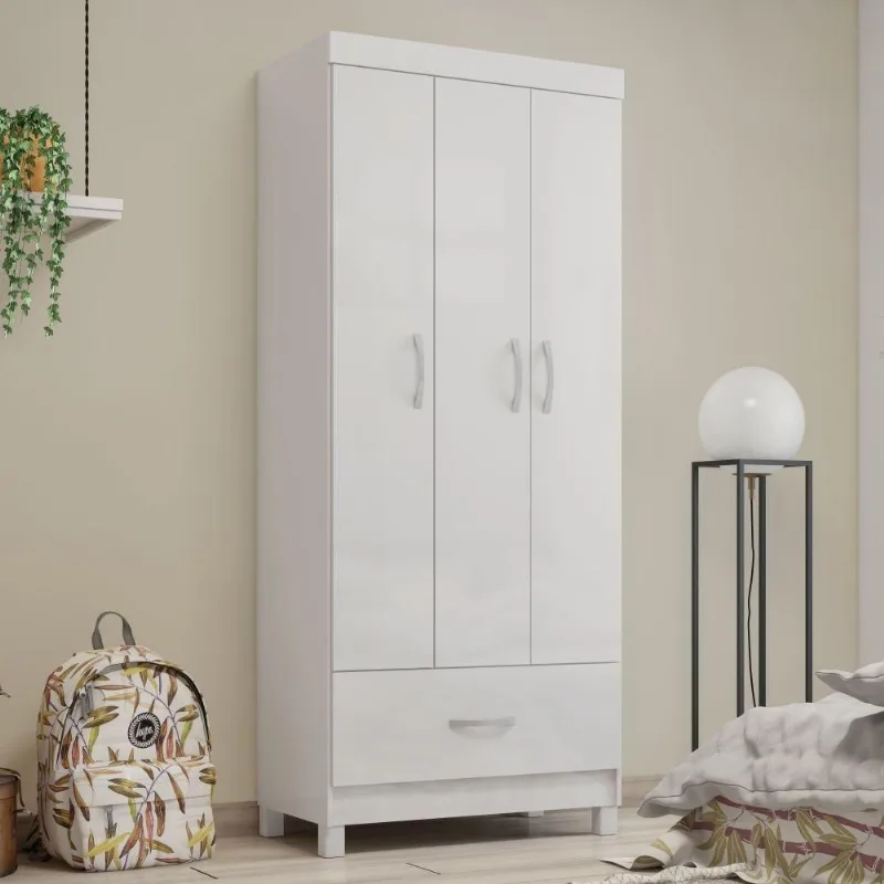 Roupeiro 3 Portas Davis Branco