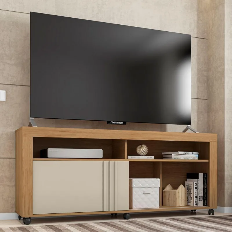 Rack Para Tv Com Nichos Dinamic Buriti E Off White