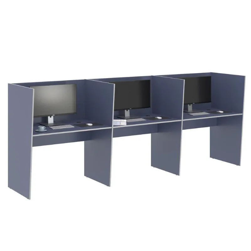 Mesa De Trabalho 3 Lugares Inglaterra Azul