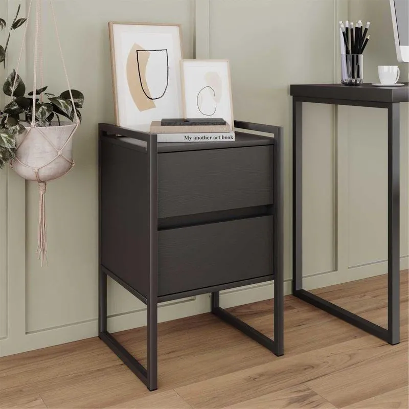 Gaveteiro Industrial Com Gaveta Lelly Preto Onix