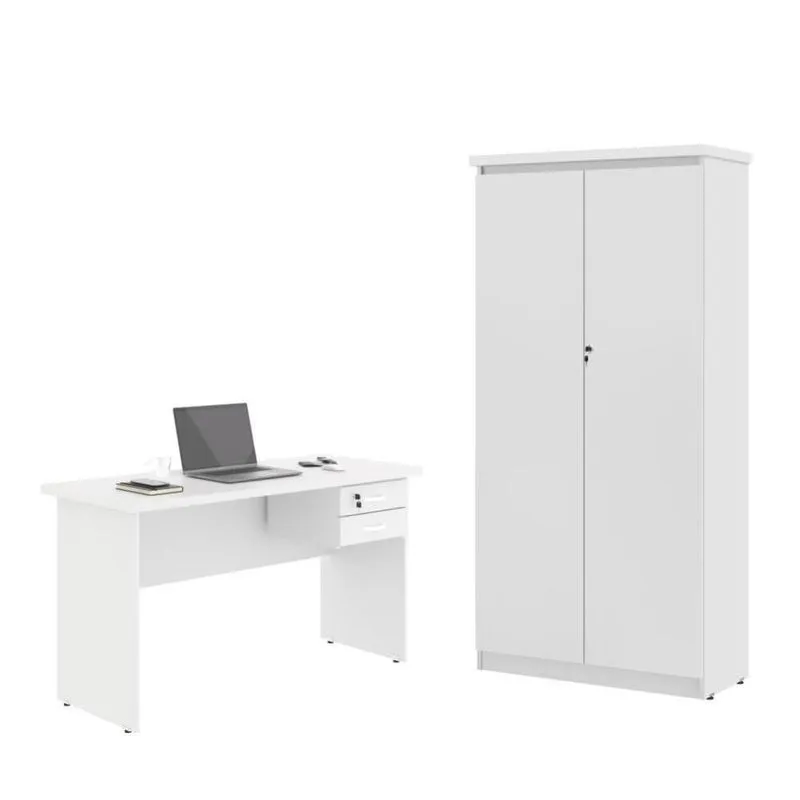 Jogo De Escritório Com Mesa 120 Moema Branco