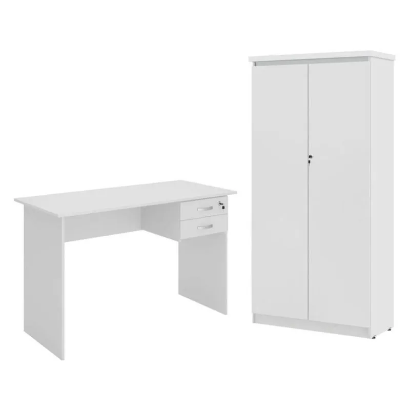 Kit De Escritorio Gabão Branco