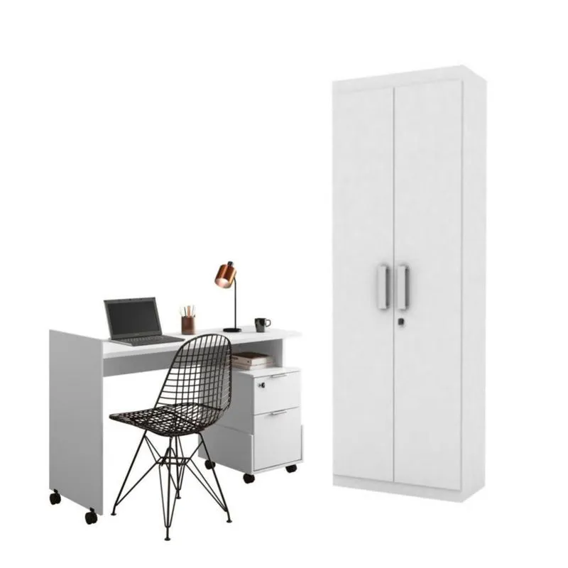 Jogo Para Escritório Ret Branco Beaumont Branco