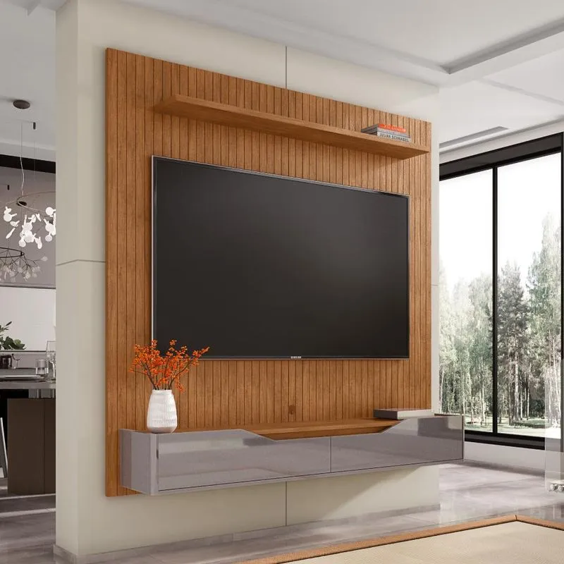 Home Ripado Para Tv Até 60 Polegadas 160 Antlia Cedro Cinza Pérola
