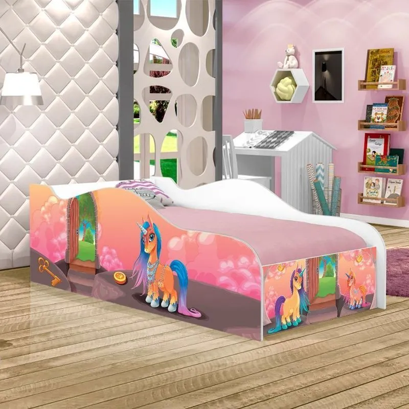 Cama Like Mundo Dos Unicórnios Solteiro