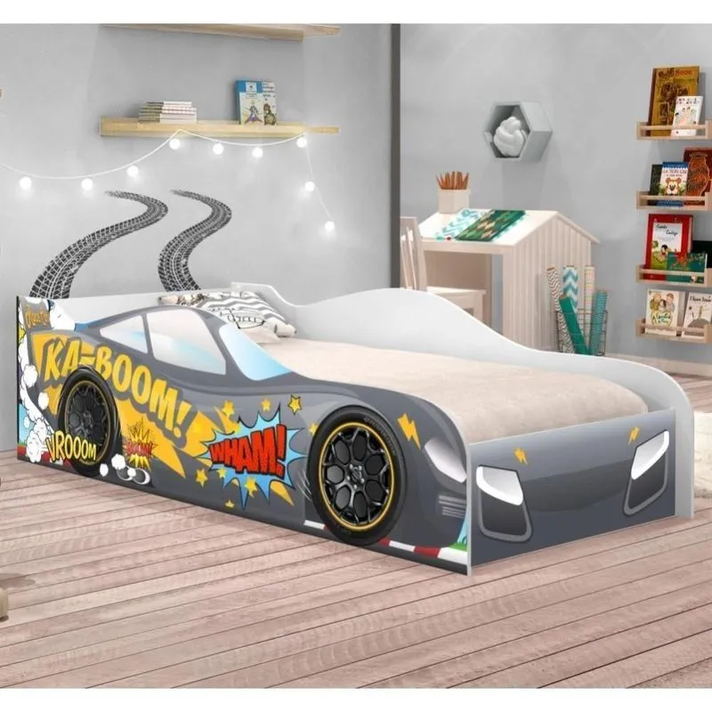 Cama Carro Vrooom Chumbo Solteiro