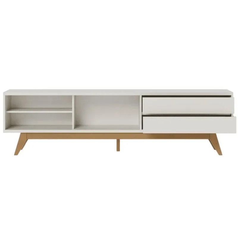 Bancada Veneza 75" 200cm MDF-MDP Ripado Off White Colibri Móveis