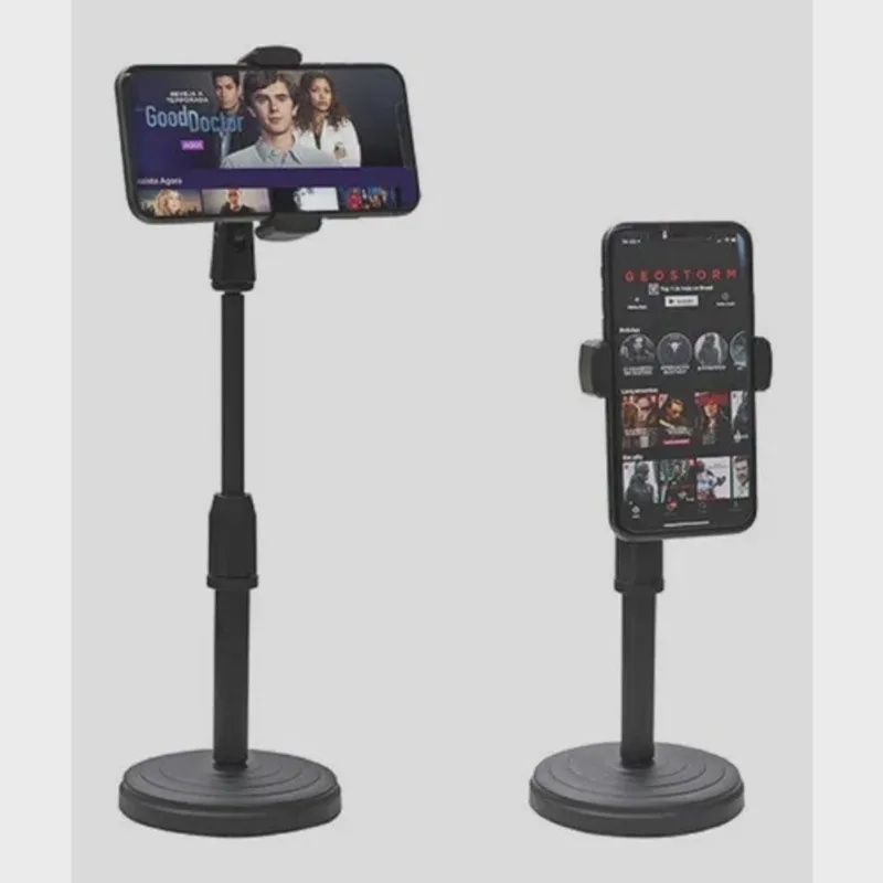 Suporte Smartphone Tripé Celular Mesa Portátil Selfie 360º Universal Flexível Ajustável
