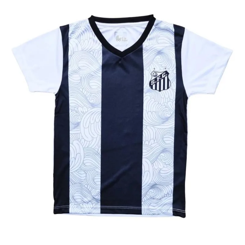Camiseta Infantil Santos Listrada Oficial Tam 12