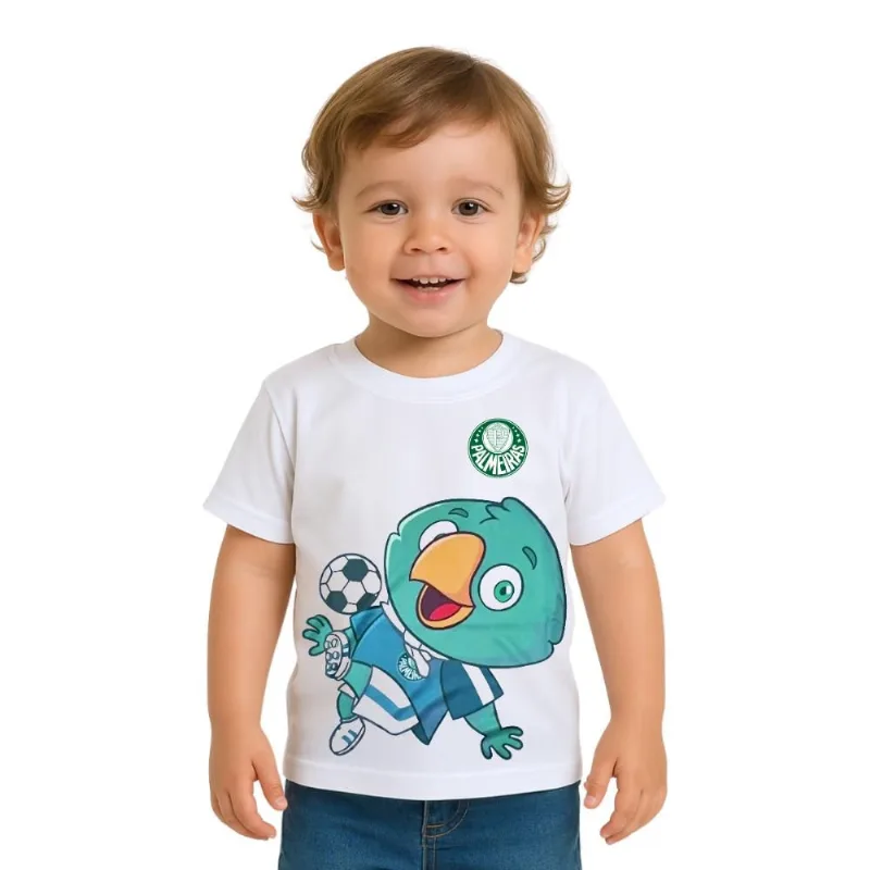 Camiseta Palmeiras Infantil Mascote Oficial Tam 3