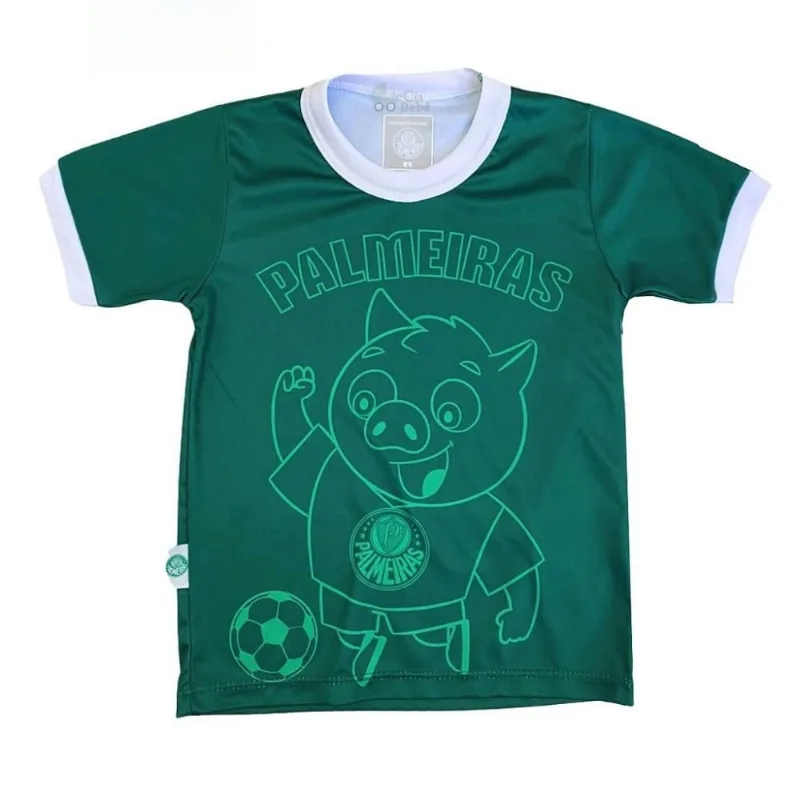 Camisa Palmeiras Infantil Porquinho Mascote Oficial Tam 3