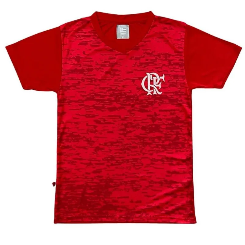Camiseta Infantil Flamengo Rajada Vermelha Oficial Tam 12