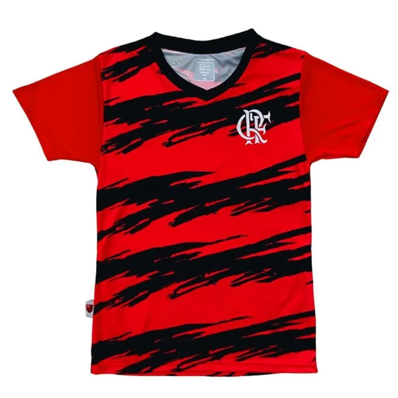 Camiseta Infantil Flamengo Faixas Oficial Tam 12