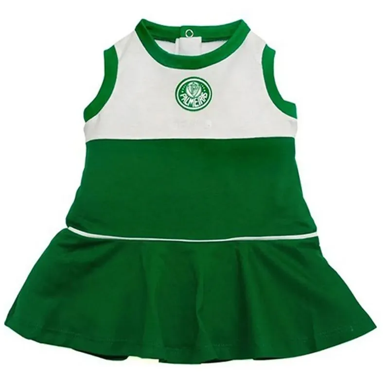 Vestido Infantil Palmeiras Regata Oficial Menina Revedor - Verde - 1