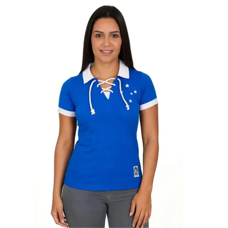 Camisa Polo Cruzeiro Dirceu Lopes Feminina Adulto Oficial P