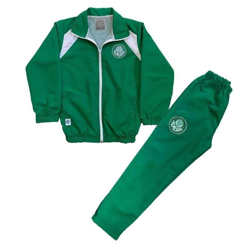 Conjunto Agasalho Palmeiras Infantil Juvenil Microfibra Tam 14