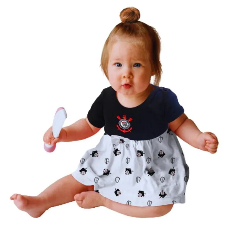 Body Vestido Corinthians Mosqueteiro Mascote Oficial P