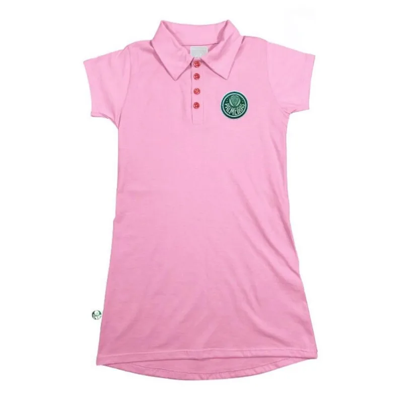 Vestido Infantil Palmeiras Campeoníssimo Rosa Oficial Tam 12