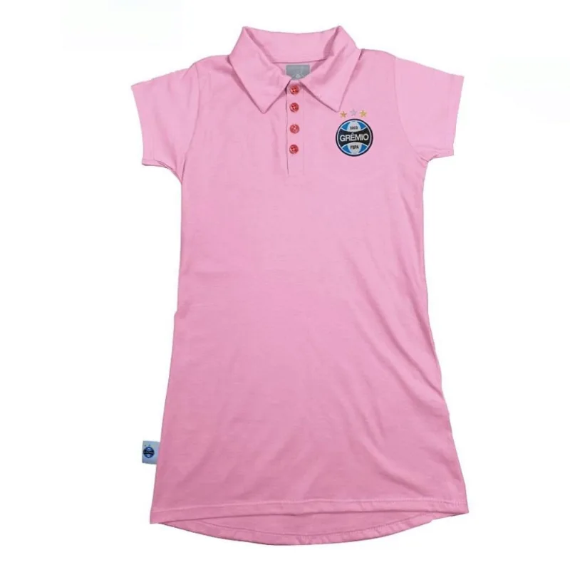 Vestido Infantil Grêmio Rosa Amor Eterno Oficial Tam 10