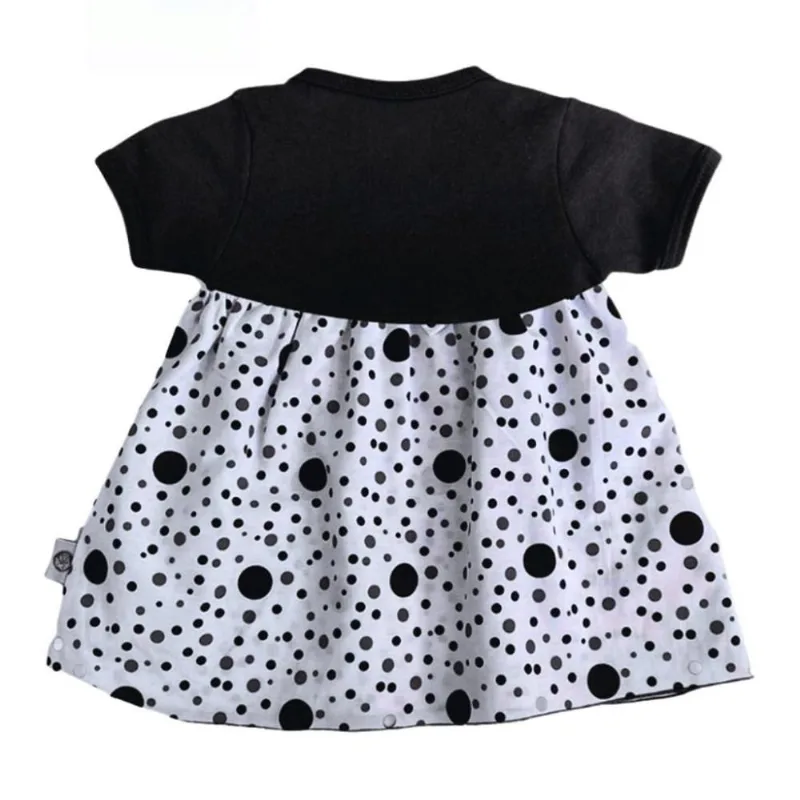 Body Vestido Santos Bolinhas Com e Tiara Oficial P