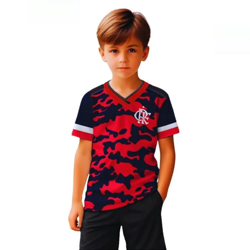 Camiseta Infantil Flamengo Camuflada Oficial Tam 12