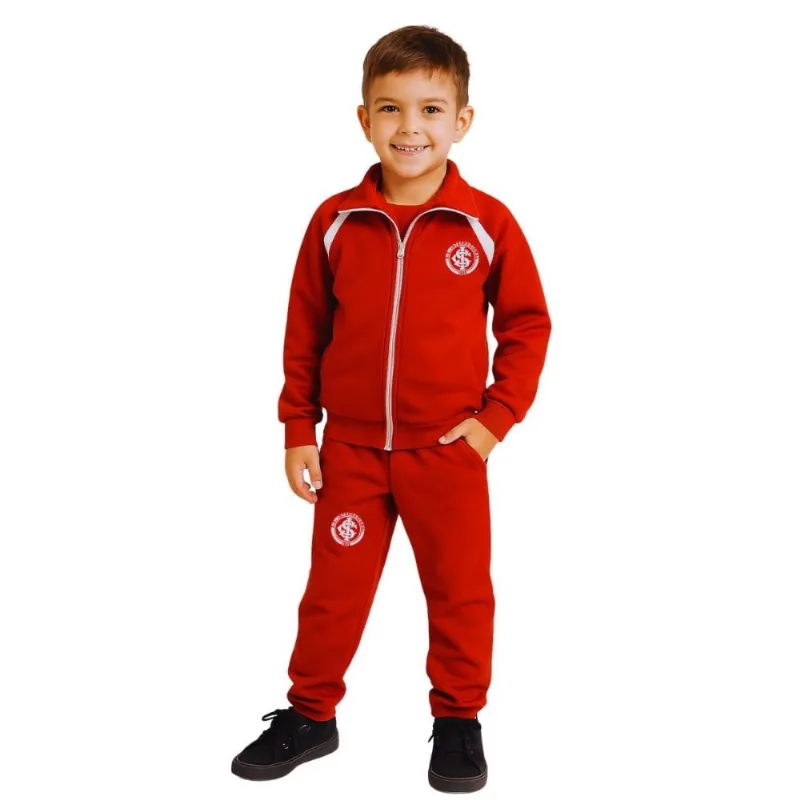 Conjunto Agasalho Internacional Infantil Juvenil Microfibra Tam 12