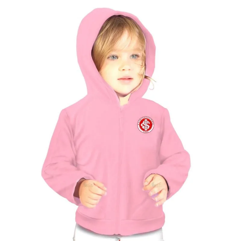 Blusa Jaqueta Rosa Internacional Infantil Juvenil Plush Tam 4