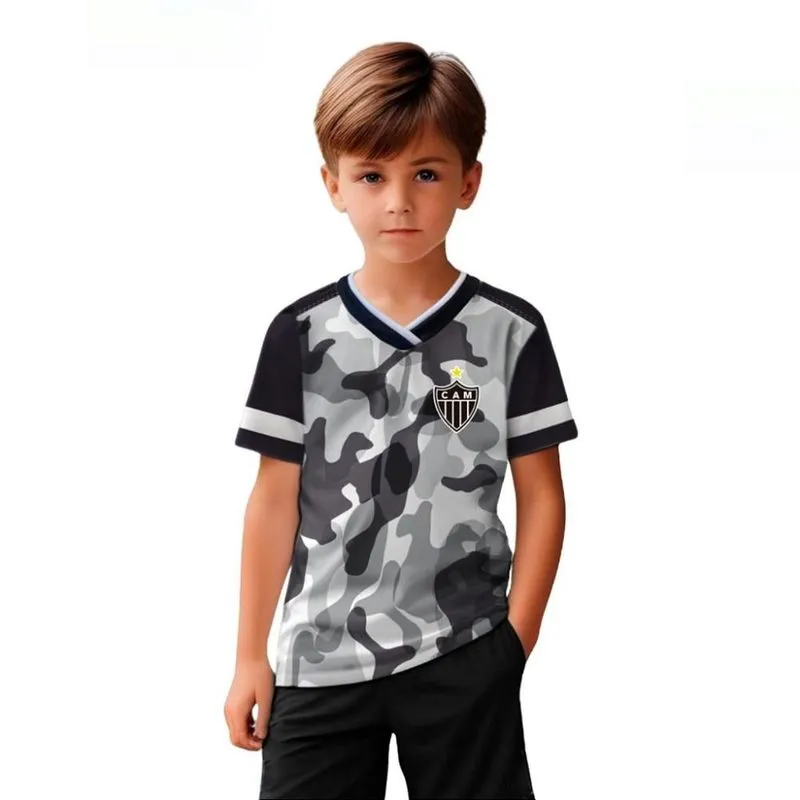 Camiseta Infantil Atlético MG Camuflada Oficial Tam 6