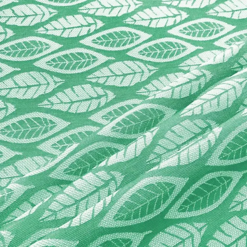 Tecido Jacquard Folhas Verde A14 10 Metros - D'rossi