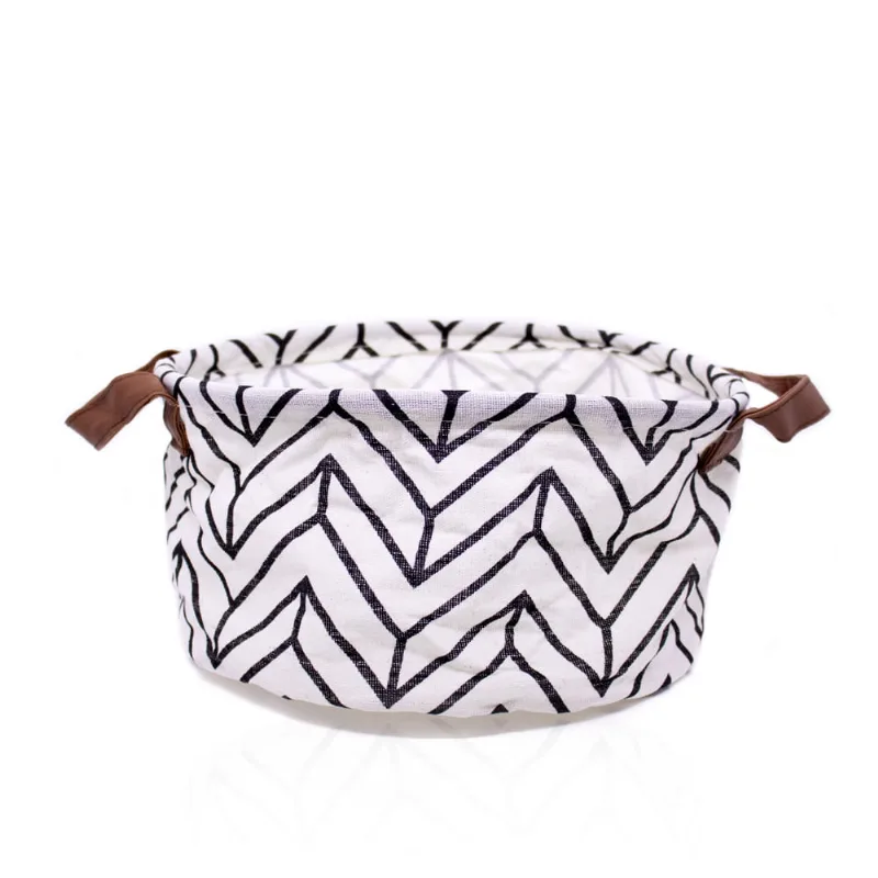 Cesto Decorativo Multiuso Organizador Zigzag Branco 15x26x26 Cm - D'Rossi - DRossi