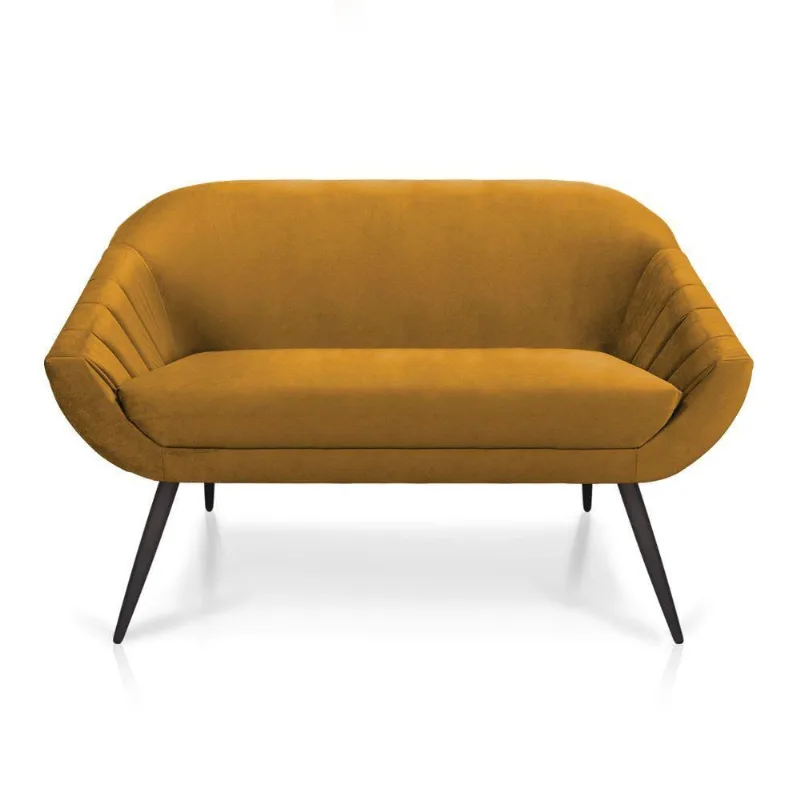 Namoradeira Giovana 02 Lugares Veludo Sisal
