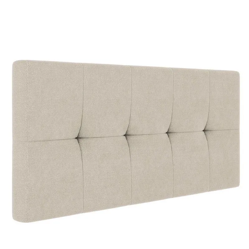 Cabeceira Painel Nina Para Cama Box Casal 140 Cm Linho Cor A27 Areia