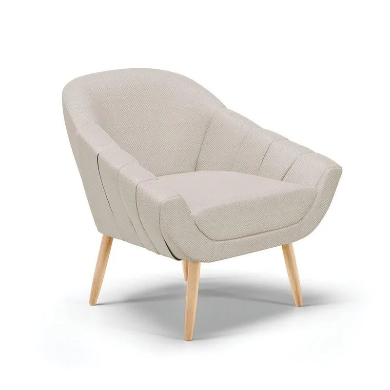 Poltrona Giovana Veludo Prata A130 Luxo Natural