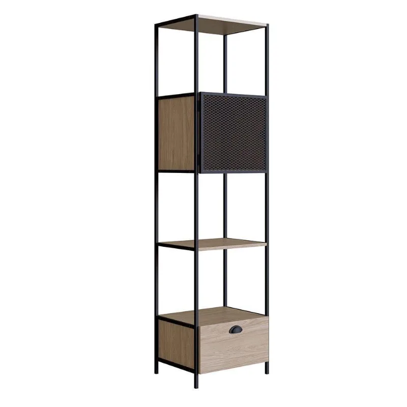 Estante 02 Portas New 180 Cm Hanover E Preto - D'rossi - DRossi