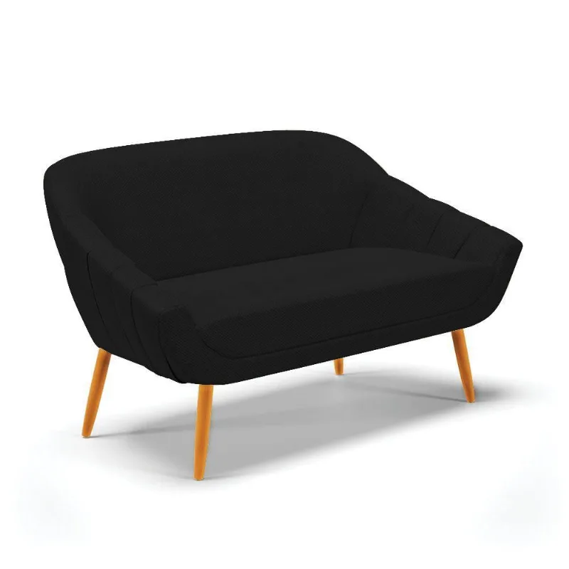 Namoradeira Veludo Luxo Castanho A81 Preto