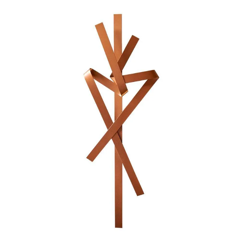 Escultura Decorativa Artesanal Vertical Cobre 1,40m - - DRossi