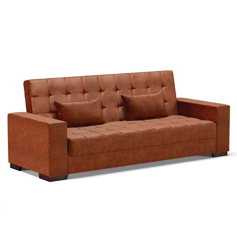 Sofá Cama Casal 3 Lugares 210cm Lisboa Corano D03 - D'Rossi Nozes - DRossi