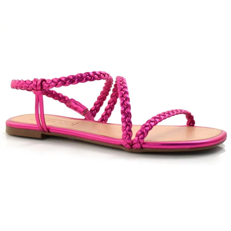 Sandália Rasteira Feminina Suzzara Rosa 46138 38