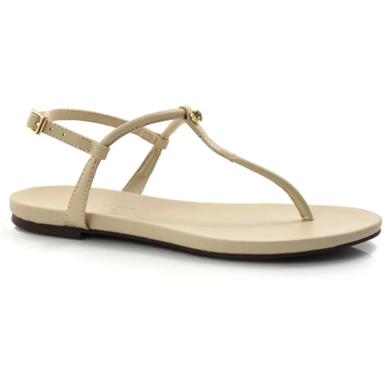 Sandália Rasteira Feminina Suzzara Creme 34028 40