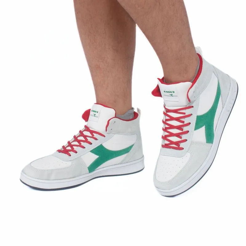 Tênis Diadora Hi-Playmaker Branco e Verde Unissex Branco e Verde - 38