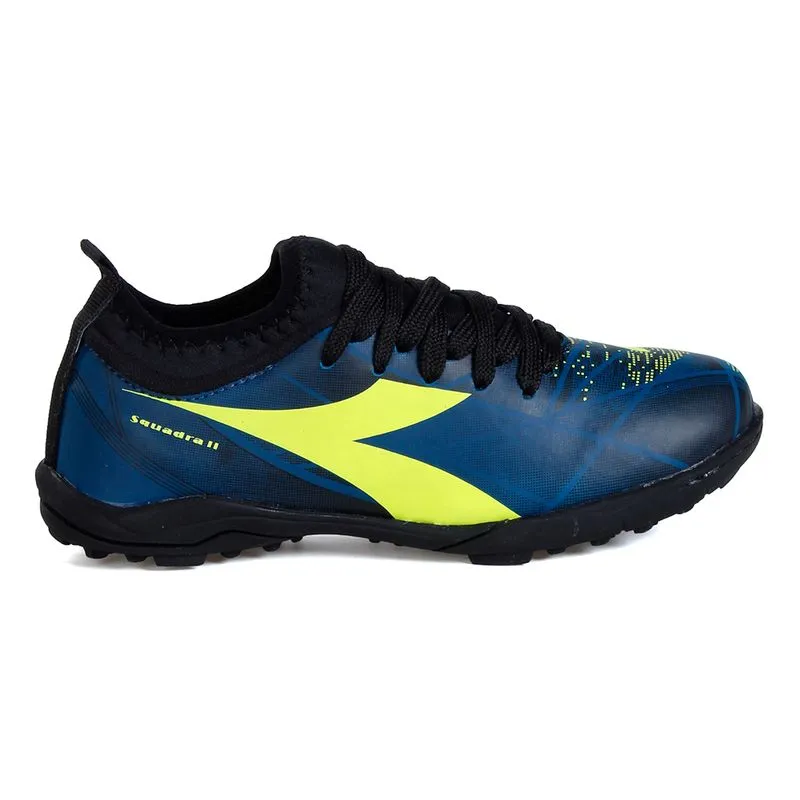 Chuteira Diadora Squadra II Society Azul Masculina AZUL/PRETO/AMARELO NEON - 37